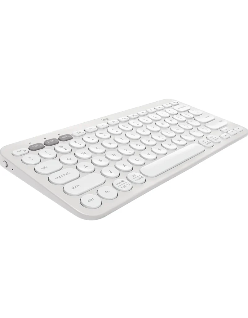 Logitech Pebble Keys 2 K380s, Multi-Device Bluetooth Wireless Keyboard with Customizable Shortcuts, Slim and Portable, Easy-Switch for Windows, macOS, iPadOS, Android, Chrome OS - Tonal White