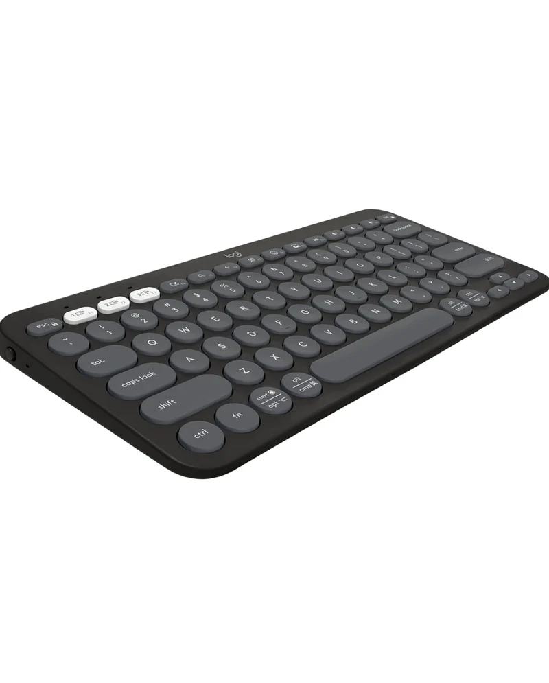 Logitech Pebble Keys 2 K380s, Multi-Device Bluetooth Wireless Keyboard with Customizable Shortcuts, Slim and Portable, Easy-Switch for Windows, macOS, iPadOS, Android, Chrome OS - Tonal Graphite