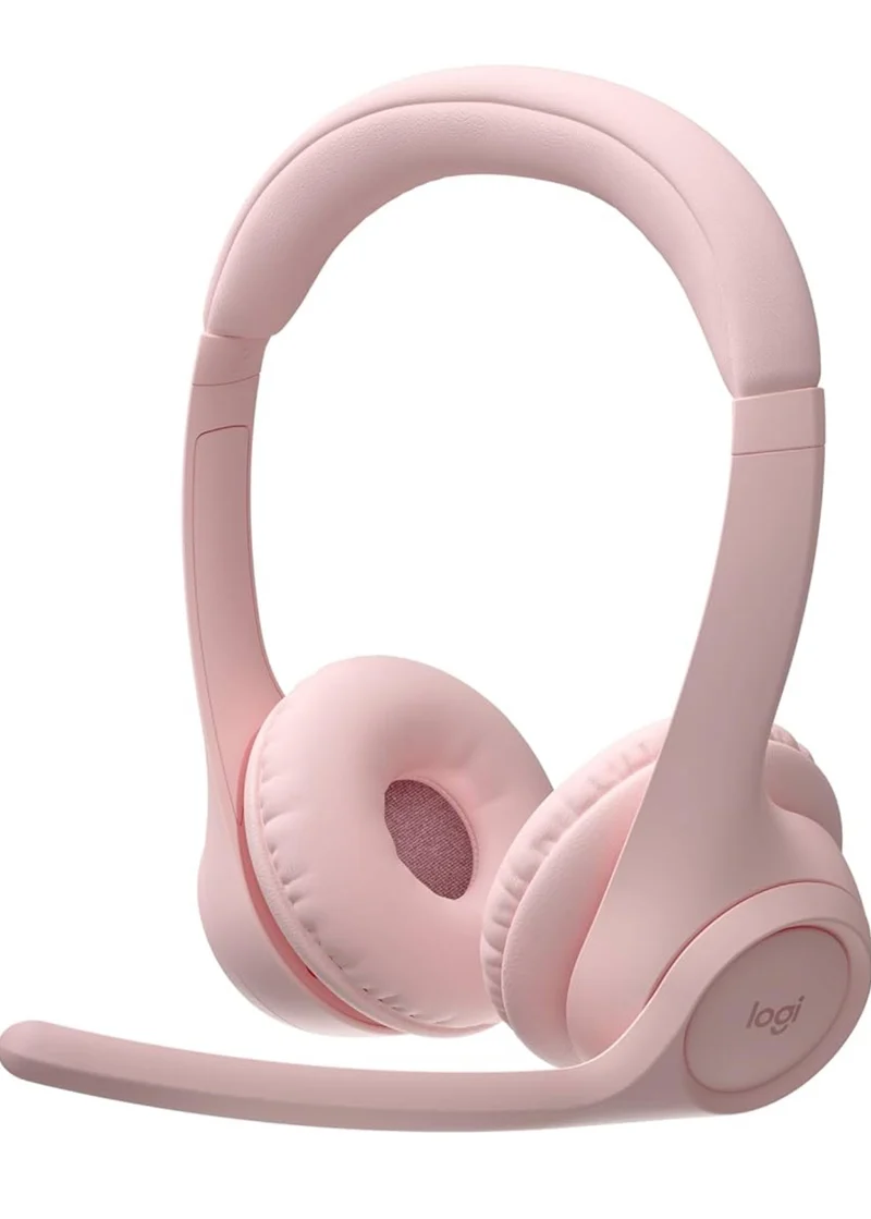 Logitech Zone 300 Wireless Bluetooth Headset with Noise-Canceling Microphone, Compatible with Windows, Mac, Chrome, Linux, iOS, iPadOS, Android – Rose