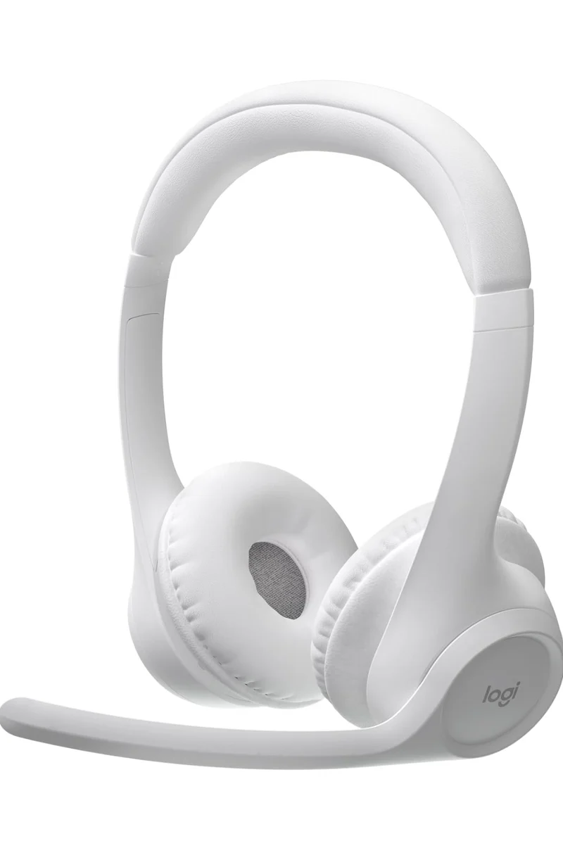 Logitech Zone 300 Wireless Bluetooth Headset with Noise-Canceling Microphone, Compatible with Windows, Mac, Chrome, Linux, iOS, iPadOS, Android – Off-White