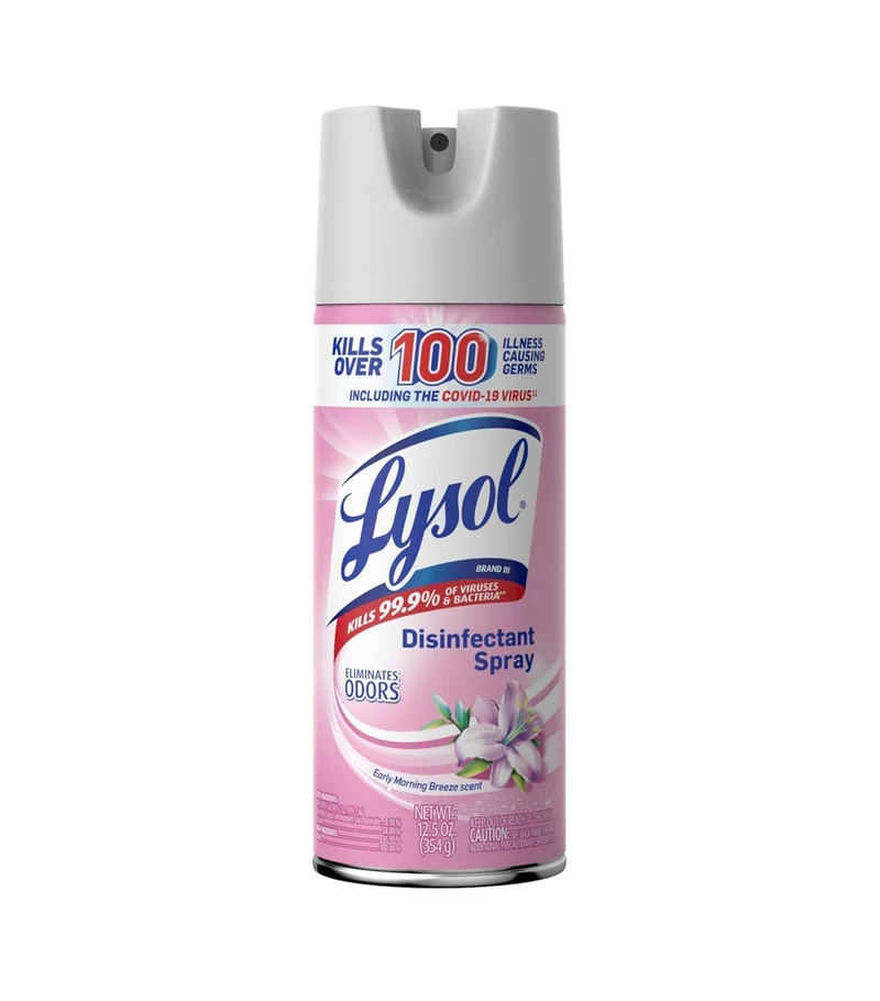 Lysol Disinfectant Spray, Sanitizing and Antibacterial Spray, For Disinfecting and Deodorizing, Early Morning Breeze, 1 Count, 12.5 fl oz each, Packaging may vary