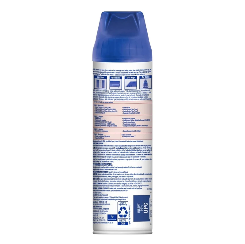 Lysol Fabric Disinfectant Spray, Sanitizing and Antibacterial Spray, For Disinfecting and Deodorizing Soft Furnishings, Sundrenched Linen 15 FL. Oz (Pack of 3)
