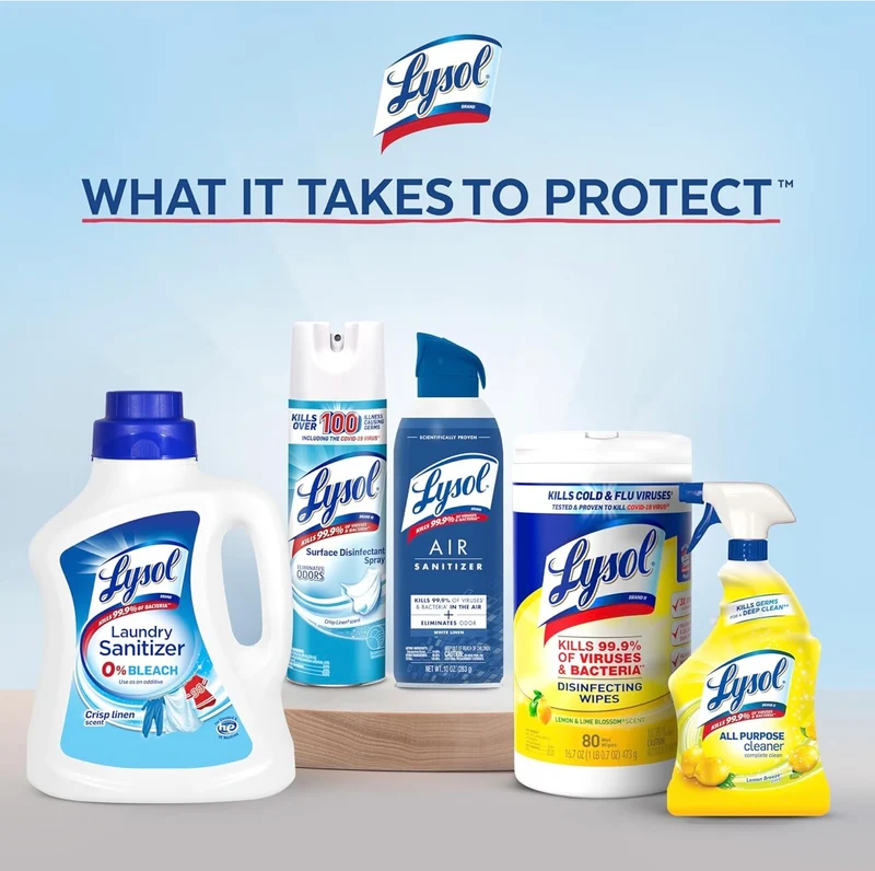 Lysol Disinfectant Spray, Sanitizing And Antibacterial Spray, For Disinfecting And Deodorizing, Early Morning Breeze, 19 Fl Oz (Pack Of 2), Packaging May Vary