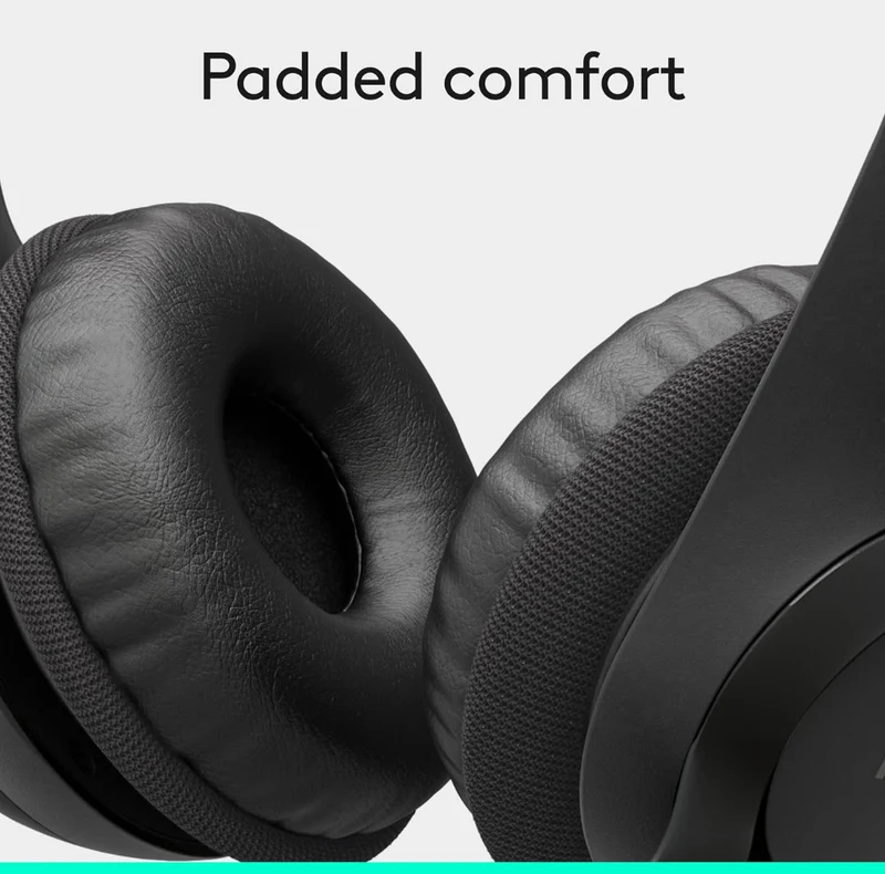 Logitech H390 Wired Headset for PC/Laptop, Stereo Headphones with Noise Cancelling Microphone, USB-A, In-Line Controls, Works with Chromebook