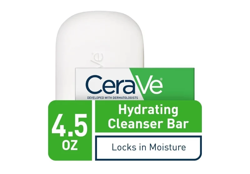 CeraVe Hydrating Cleanser Bar - Soap-Free Body and Facial Cleanser with 5% Moisturizing Cream - 4.5 Oz
