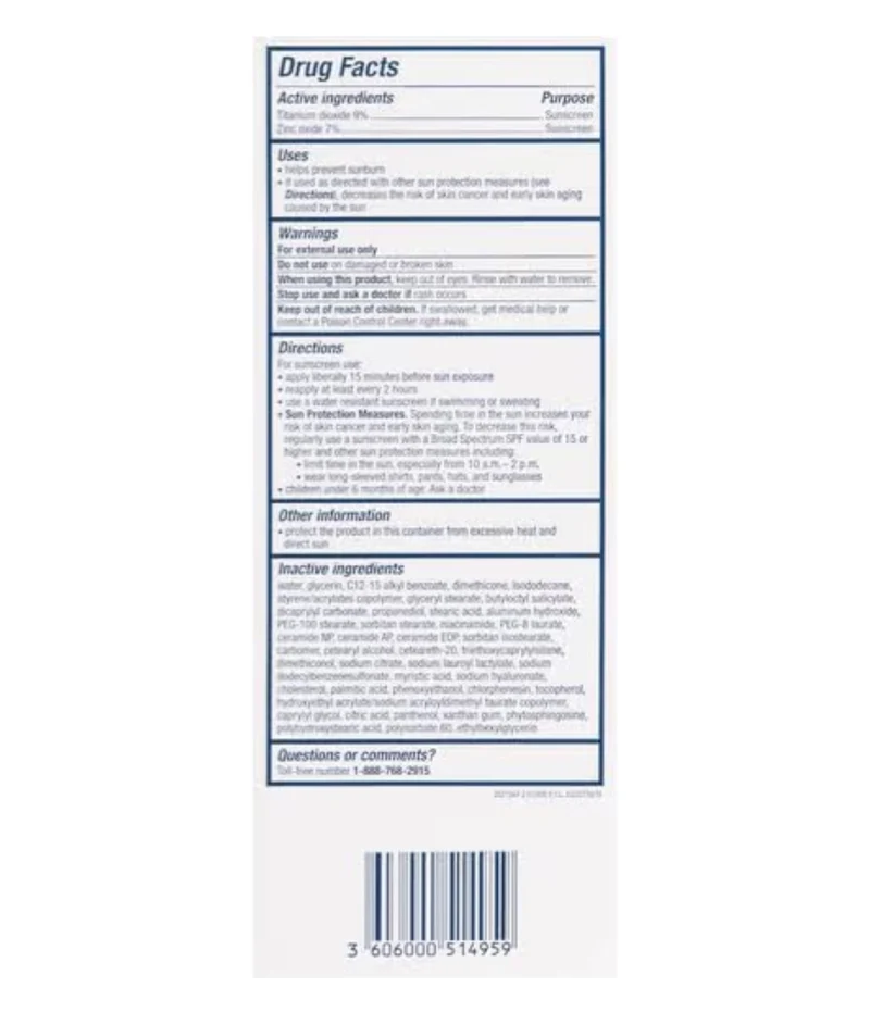 CeraVe 100% Mineral Sunscreen SPF 50, Face sunscreen w/ Zinc Oxide & Titanium Dioxide, Hyaluronic Acid + Niacinamide Travel Size (2.5 oz)