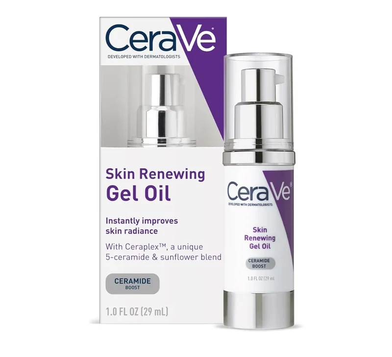 CeraVe Skin Renewing Gel Oil, Daily Hydrating Serum w/ CeraPlex & Hyaluronic Acid, Gel Moisturizer - 1 Oz