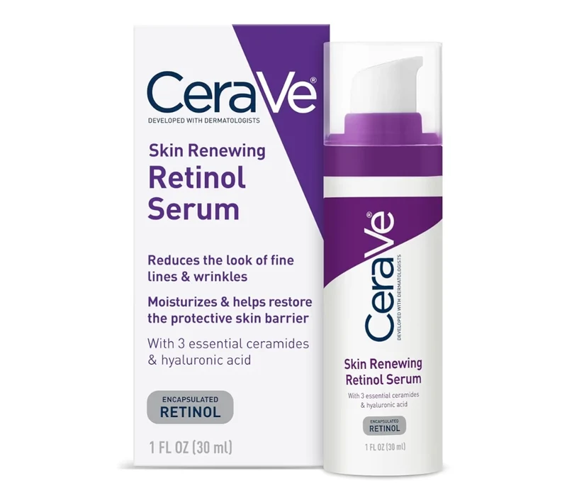 CeraVe Anti Aging Serum Encapsulated Retinol w/ Hyaluronic Acid, Niacinamide & Ceramides Gentle Skin Brightening Serum - (1 Oz)