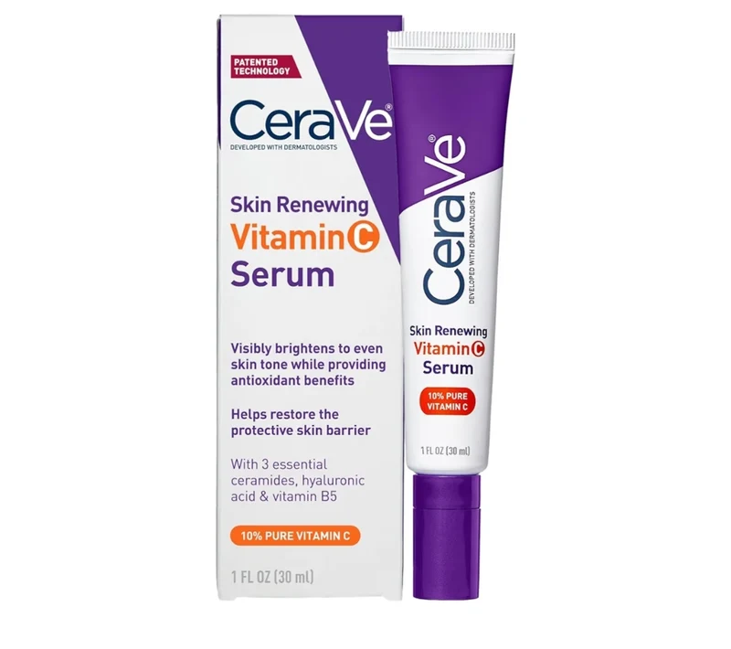 CeraVe Vitamin C Serum w/ Hyaluronic Acid, Skin Brightening Serum w/ 10% Pure Vitamin C, Fragrance Free - (1 Fl. Oz)