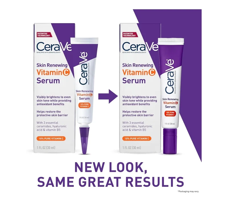 CeraVe Vitamin C Serum w/ Hyaluronic Acid, Skin Brightening Serum w/ 10% Pure Vitamin C, Fragrance Free - (1 Fl. Oz)