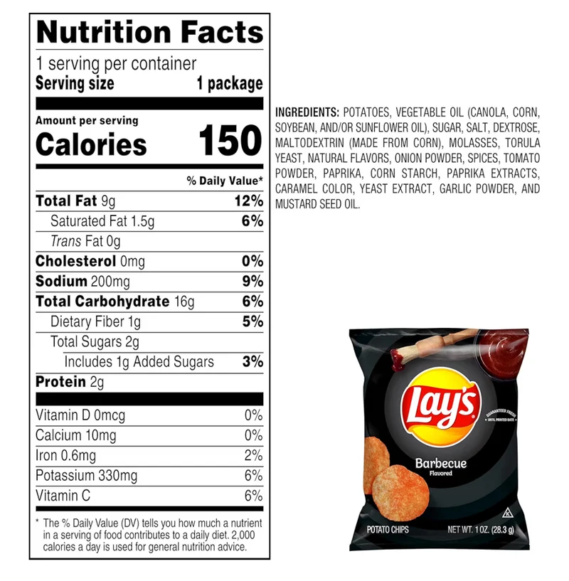Lay's Potato Chips Barbecue Flavored (40 Count)