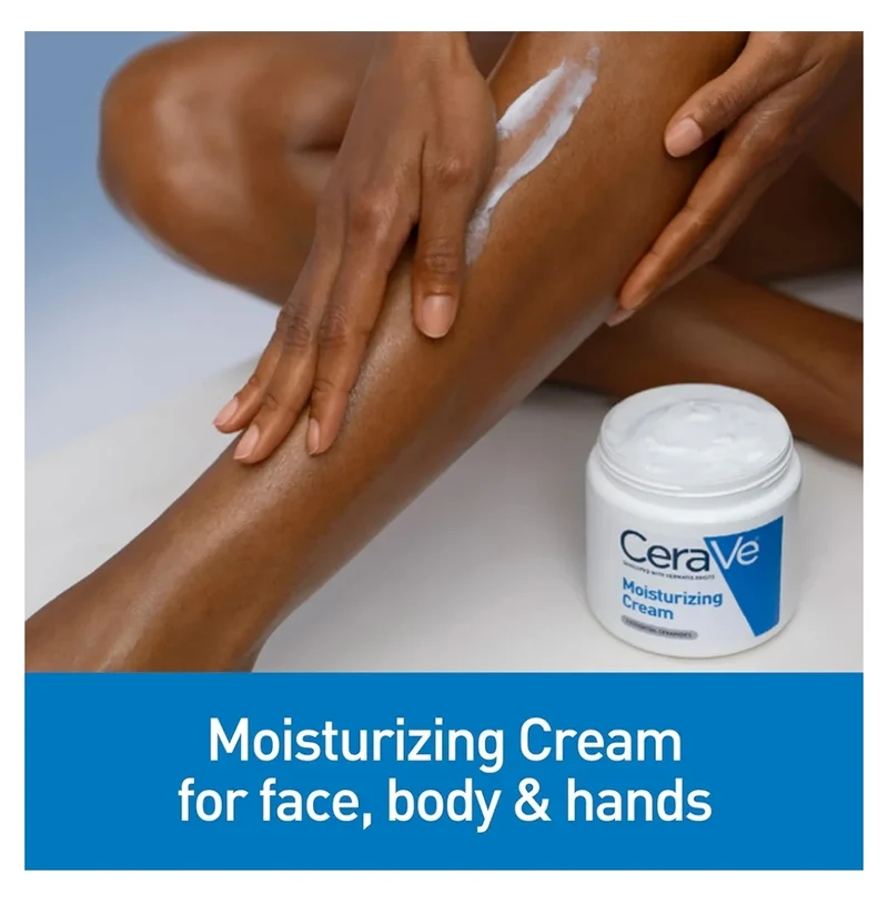 CeraVe Moisturizing Cream, Face Body Moisturizer, Normal to Dry Skin (8 oz)