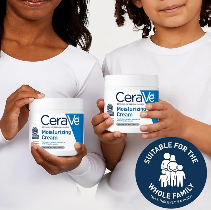 CeraVe Moisturizing Cream, Face Body Moisturizer, Normal to Dry Skin (8 oz)
