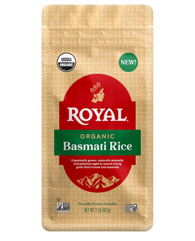 Organic Royal White Long Grain Basmati Rice - 2lb Bag