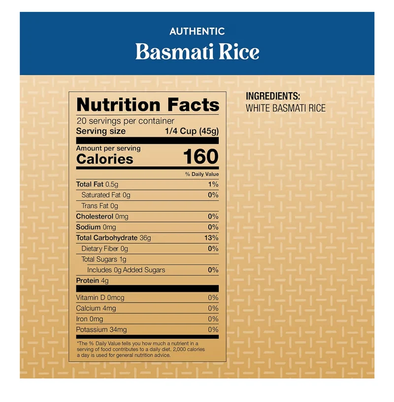 Authentic Royal Long Grain White Basmati Rice - 4LBS