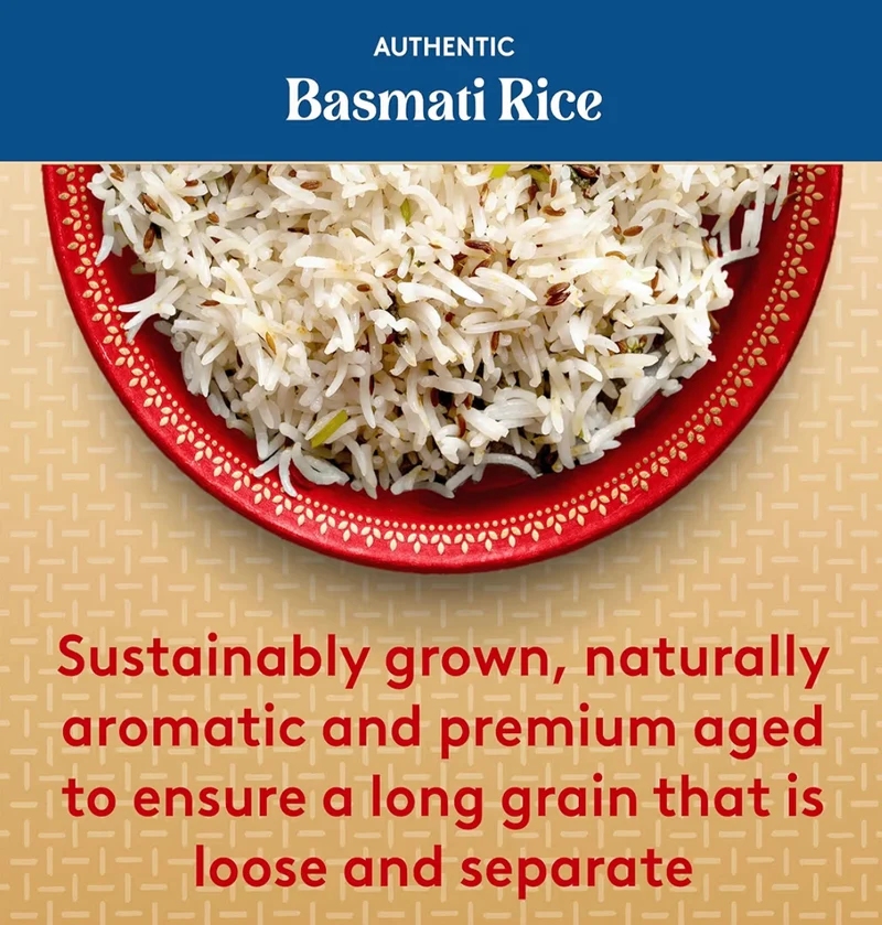 Royal - Naturally Aged Authentic Long Grain White Basmati Rice - 15 lbs