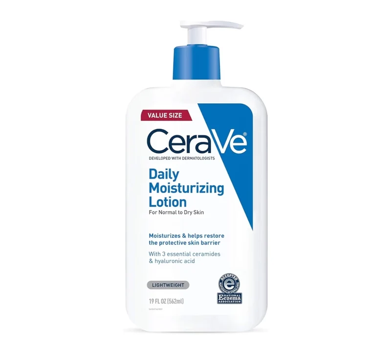 CeraVe Daily Moisturizing Lotion for Dry Skin, Body Lotion & Face Moisturizer w/ Hyaluronic Acid and Ceramid (19 Oz)
