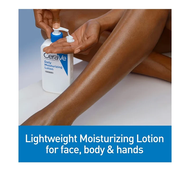 CeraVe Daily Moisturizing Lotion for Dry Skin, Body Lotion & Face Moisturizer w/ Hyaluronic Acid and Ceramid (19 Oz)
