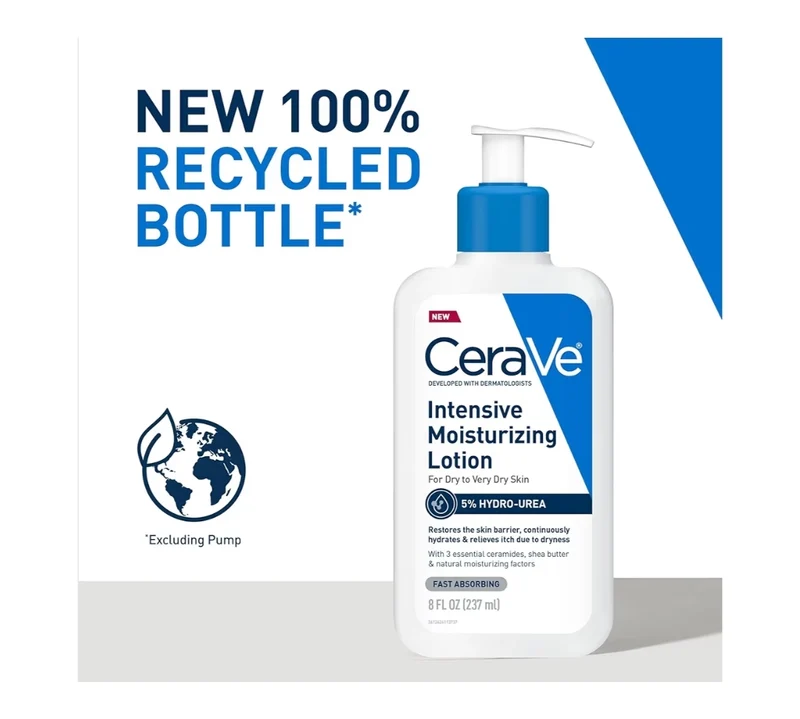 CeraVe Intensive Moisturizing Lotion, Hydro-Urea + Shea Butter, Body Lotion For Dry Skin, Relieves Signs Of Extra Dry Skin - 8oz