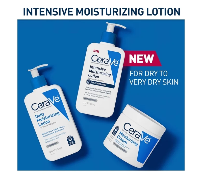 CeraVe Intensive Moisturizing Lotion, Hydro-Urea + Shea Butter, Body Lotion For Dry Skin, Relieves Signs Of Extra Dry Skin - 8oz
