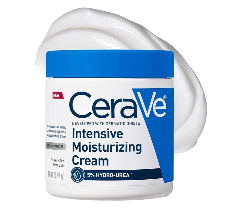 CeraVe Intensive Moisturizing Cream, Body Moisturizer w/ Shea Butter, 72H Hydration + Skin Barrier Repair - 19oz