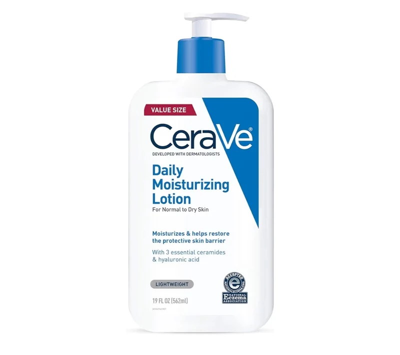CeraVe Daily Moisturizing Lotion for Dry Skin, Body Lotion & Face Moisturizer w/ Hyaluronic Acid and Ceramides (19 Oz)