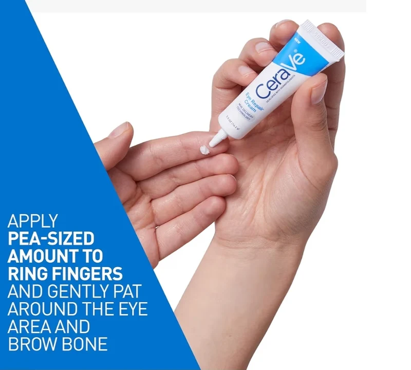 CeraVe Eye Repair Cream, Under Eye Cream For Puffiness And Bags Under Eyes, Hyaluronic Acid + Niacinamide + Marine Botanical Complex