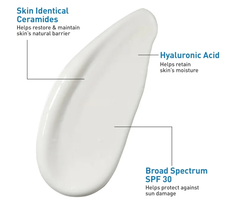 CeraVe Ultra-Light Moisturizing Lotion w/ SPF 30, Daily Face Moisturizer Formulated with Hyaluronic Acid & Ceramides -1.7 oz