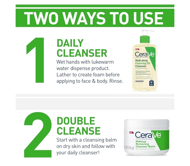CeraVe Hydrating Foaming Oil Cleanser, Moisturizing Oil Cleanser for Face & Body, Squalane Oil + Hyaluronic Acid + Ceramides - 19 oz