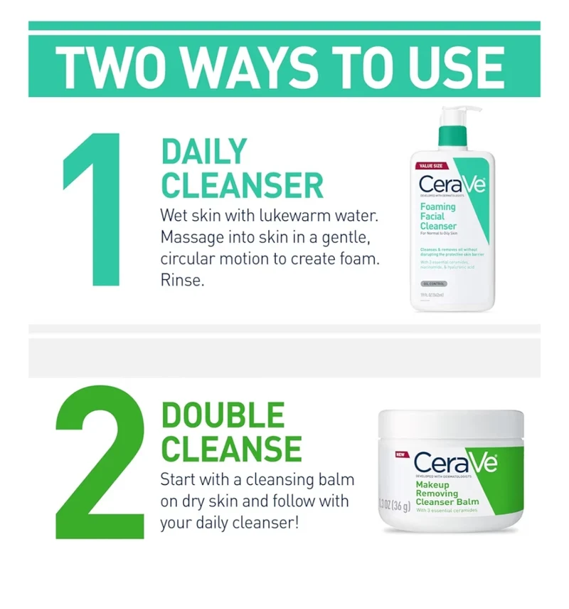 CeraVe Foaming Facial Cleanser, Daily Face Wash for Oily Skin, Hyaluronic Acid + Ceramides + Niacinamide, Fragrance Free & Paraben Free (16 oz)