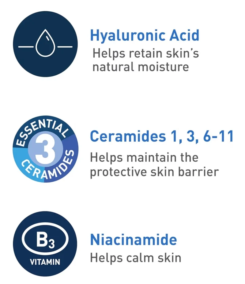 CeraVe Foaming Facial Cleanser, Daily Face Wash for Oily Skin, Hyaluronic Acid + Ceramides + Niacinamide, Fragrance Free & Paraben Free (16 oz)