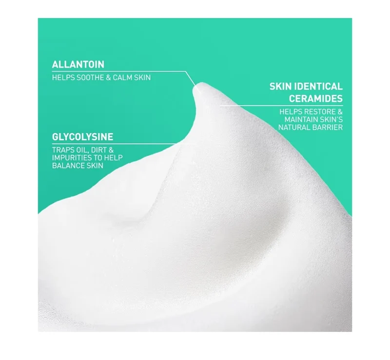 CeraVe Balancing Air Foam Face Wash, Foaming Facial Cleanser For Combination Skin, 8HR Oil Control + 24HR Hydration - 8oz