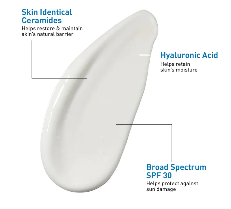 CeraVe Ultra-Light Moisturizing Lotion w/ SPF 30 Formulated with Hyaluronic Acid & Ceramides - Matte Finish (1.7 Ounce)