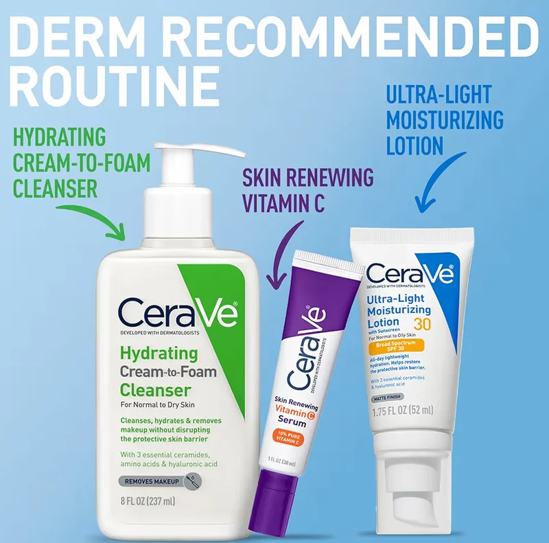 CeraVe Ultra-Light Moisturizing Lotion w/ SPF 30 Formulated with Hyaluronic Acid & Ceramides - Matte Finish (1.7 Ounce)