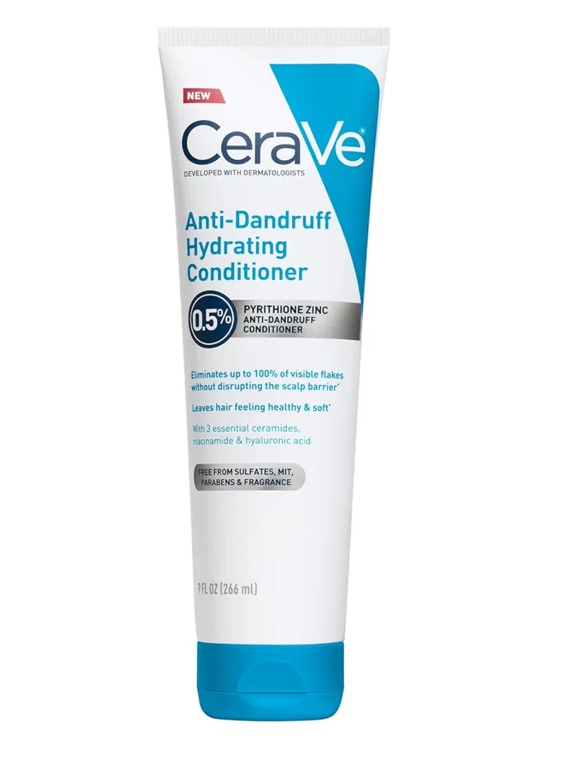 CeraVe Hydrating Anti Dandruff Conditioner, 0.5% Pyrithione Zinc Dandruff Treatment w/ Ceramides, Hyaluronic Acid & Niacinamide
