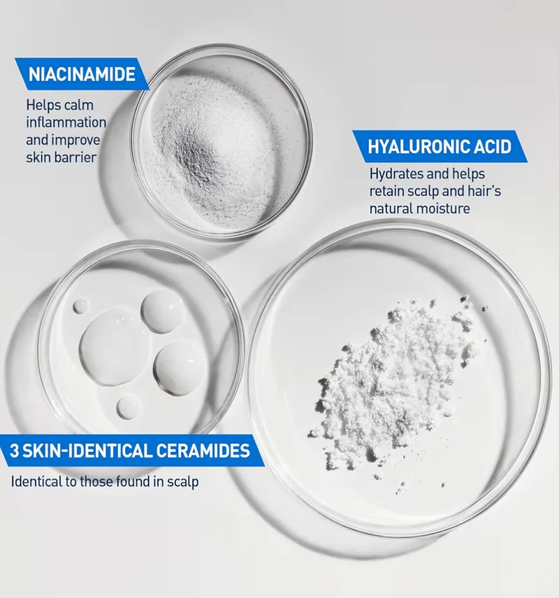 CeraVe Gentle Hydrating Shampoo w/ Ceramides, Niacinamide & Hyaluronic Acid for All Hair Types (12 Oz)