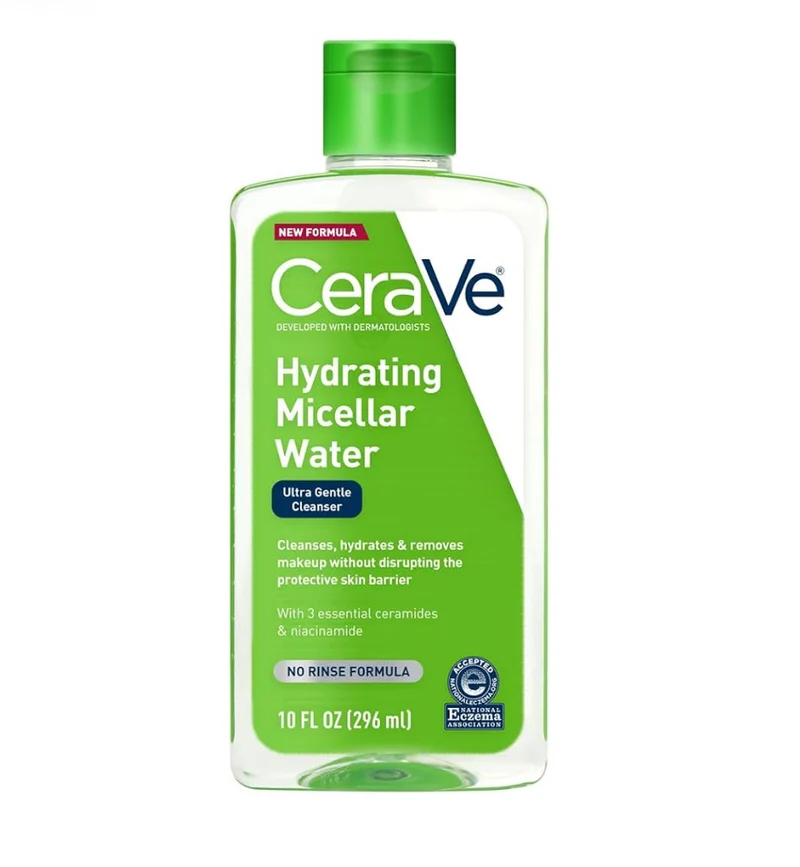 CeraVe Micellar Water, Hydrating Facial Cleanser & Eye Makeup Remover Fragrance-Free & Non-Irritating (10 Fluid Oz)