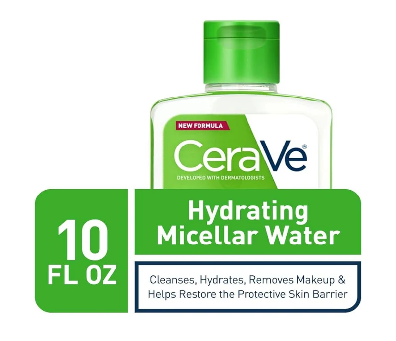 CeraVe Micellar Water, Hydrating Facial Cleanser & Eye Makeup Remover Fragrance-Free & Non-Irritating (10 Fluid Oz)