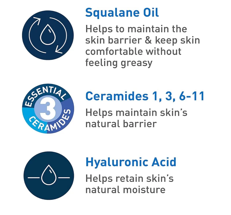 CeraVe Hydrating Foaming Oil Cleanser, Moisturizing Cleanser for Face & Body, Squalane Oil + Hyaluronic Acid For Dry to Very Dry Skin (8 FL Oz)