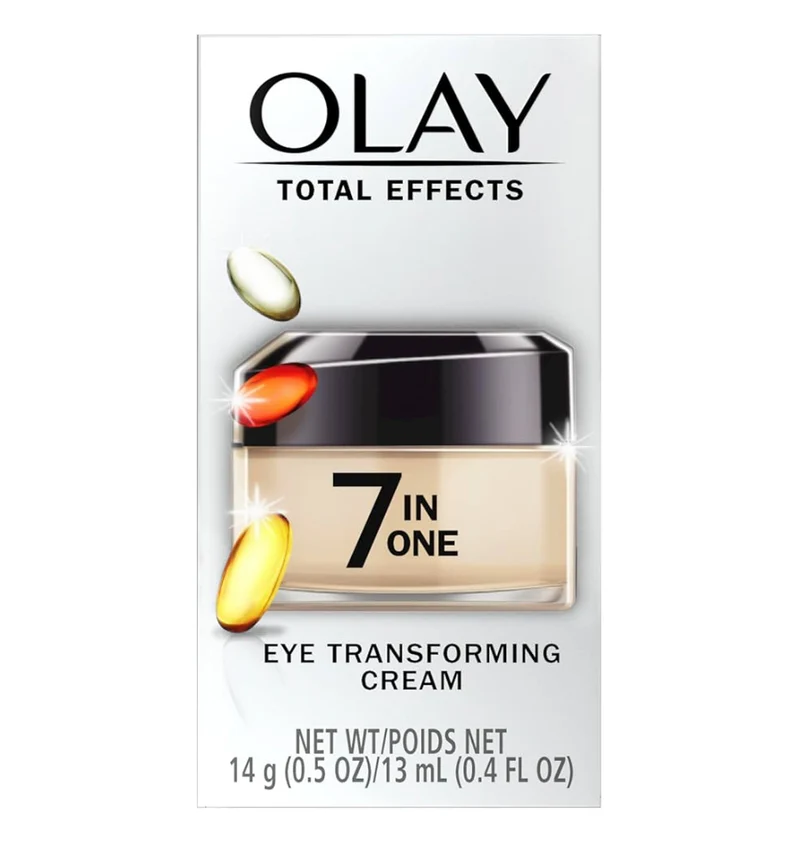 Olay Eye Cream, Total Effects Anti-Aging Treatment, 7-in-1 Hydrating Reduces Dark Spots - Fast Absorbing (0.5 Oz)