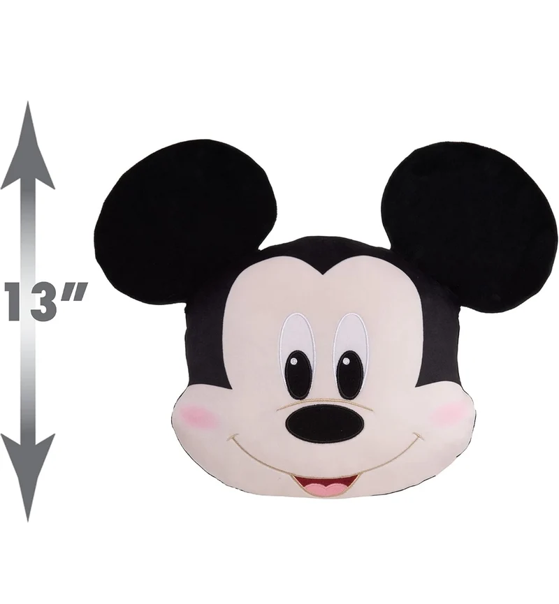 Disney Classics Character Heads, Mickey Mouse 13" Plushie, Soft Pillow Buddy Toy for Kids