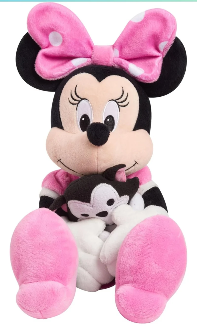 Disney Classics Lil Friends Minnie Mouse and Figaro 16.5" Large Plushie Stuffed Animal - Kids Toys for Ages 2 Up by Just Play