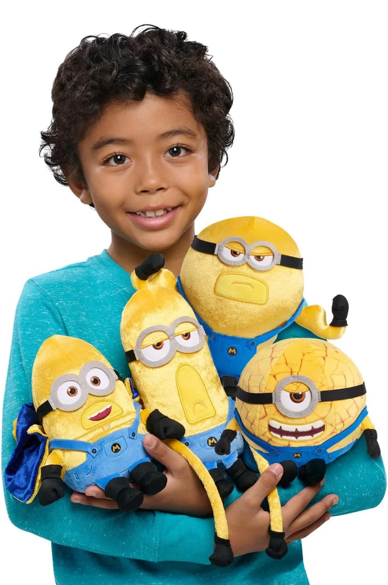 Illumination's Minions Despicable Me 4 Squooshy Plush Mega Dave, Kids Toys for Ages 3 Up by Just Play