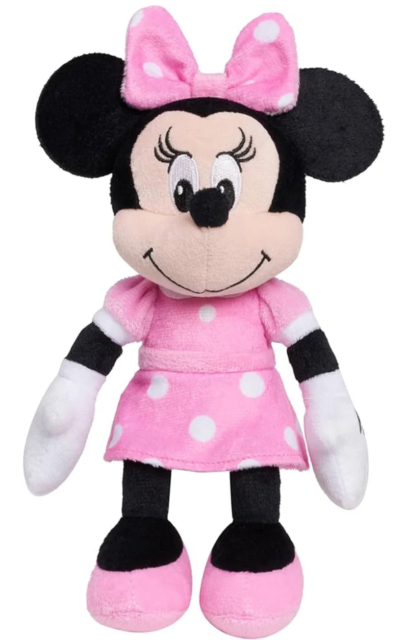 Disney Junior Mickey Mouse Bean Plush Minnie Mouse Stuffed Animal, Kids Toys for Ages 2 Up by Just Play