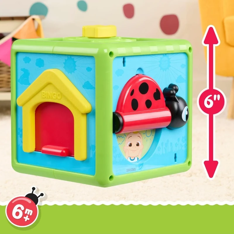 Just Play CoComelon 6-inch Busy Block, Educational and Early Learning Activity Cube, Kids Toys for Ages 06 Month