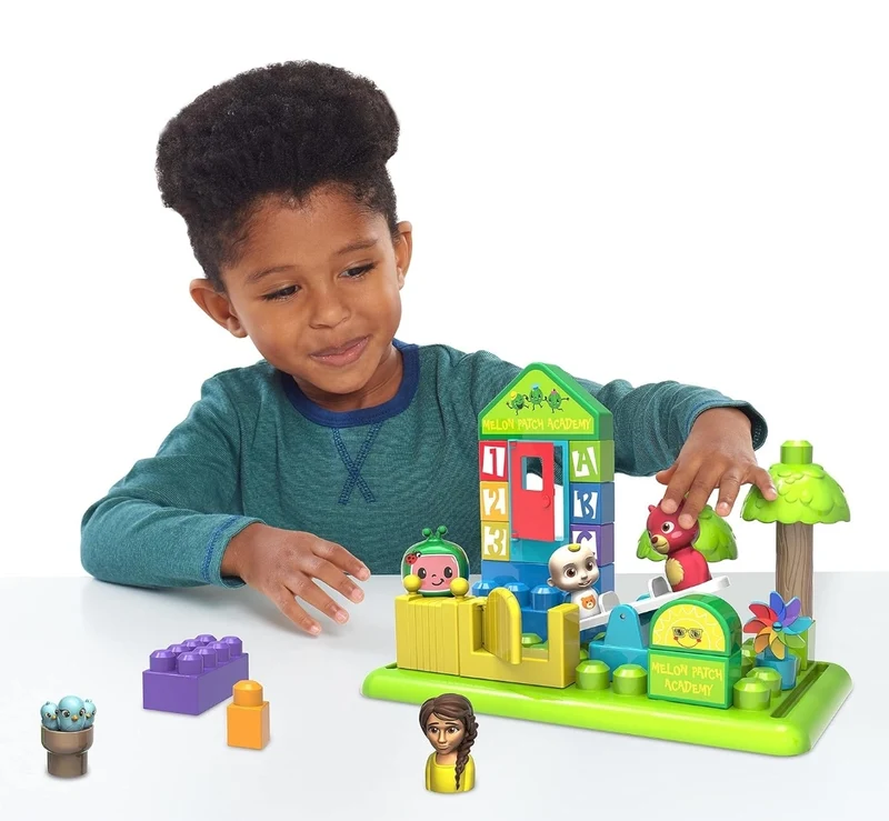 CoComelon Just Play Patch Academy, 53 Large Building Blocks Includes 6 Character Figures, Officially Licensed Kids Toys for Ages 18 Month