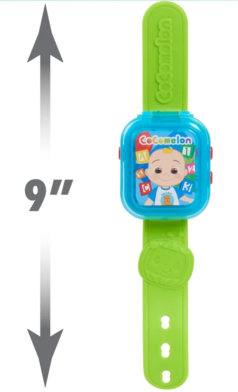 CoComelon JJ’s Learning Smart Watch Toy for Kids with 3 Education-Based Games, Alarm Clock, and Stop Watch, Kids Toys for Ages 3 Up by Just Play