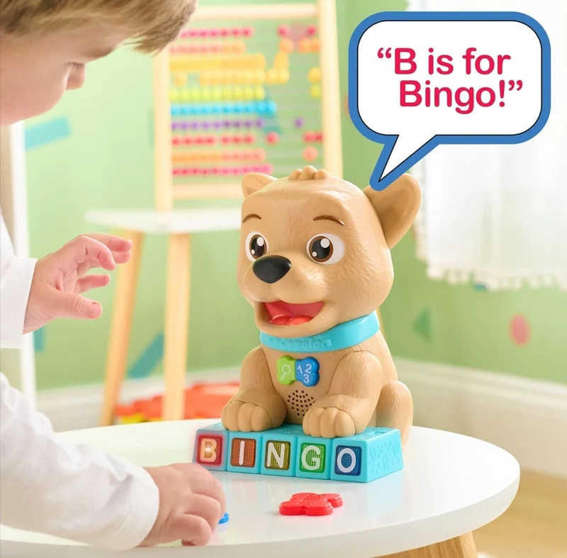 Just Play Cocomelon Count & Learn Bingo, 11-pieces, 40+ Learning Phrases, Early Learning and Education, Kids Toys for Ages 18 Month