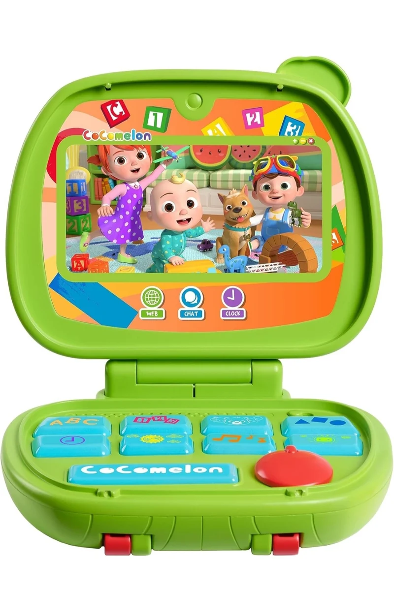 CoComelon Sing and Learn Laptop Toy for Kids, Lights, Sounds, and Music Encourages Letter, Number, Shape, and Animal Recognition, Officially Licensed Kids Toys for Ages 18 Month by Just Play