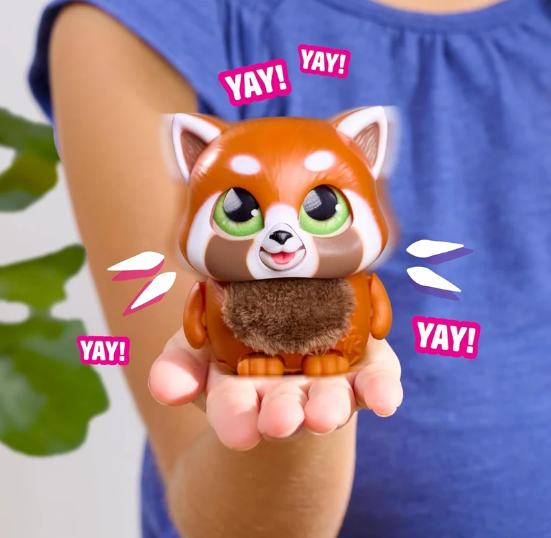 Just Play furReal Handfuls Shy The Red Panda, 3.5 Inch Interactive Toy, for Boys and Girls, Ages 4 and Up